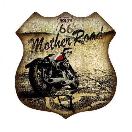 Route 66 Mother Road Zwaar Metalen Bord 38 x 38 cm | Fiftiesstore