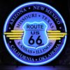 Route 66 'All States' Neon Verlichting 65 cm - Blauw