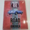 Route 66 'The Road That Built America' Metalen Bord 30 x 40 cm | Route 66