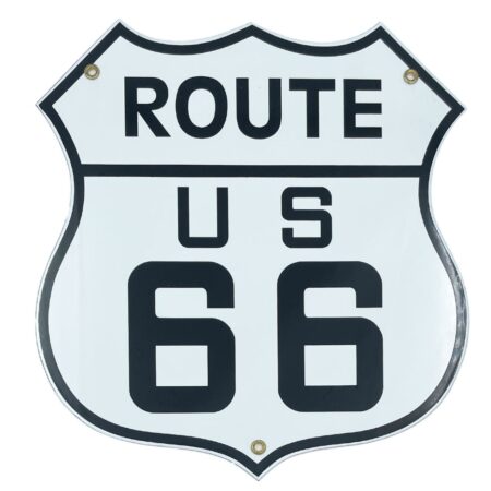 Route US 66 Emaille Bord - 29 x 28 cm | Route 66