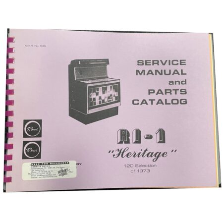 Rowe Ami R-1 Heritage - Service Manual And Parts Catalog | Ami