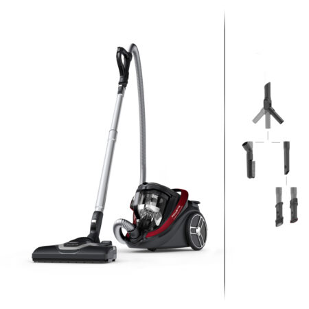 Rowenta RO7933 Silent Force Cyclonic Effitech Multi Stofzuiger zonder zak Rood | Rowenta