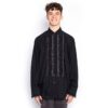 Ruffles Shirt Black with White Ruffles - S - Used | Fiftiesstore