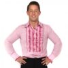 Ruffles Shirt Light Pink with Dark Pink Ruffles-S | 29% korting | Chenaski