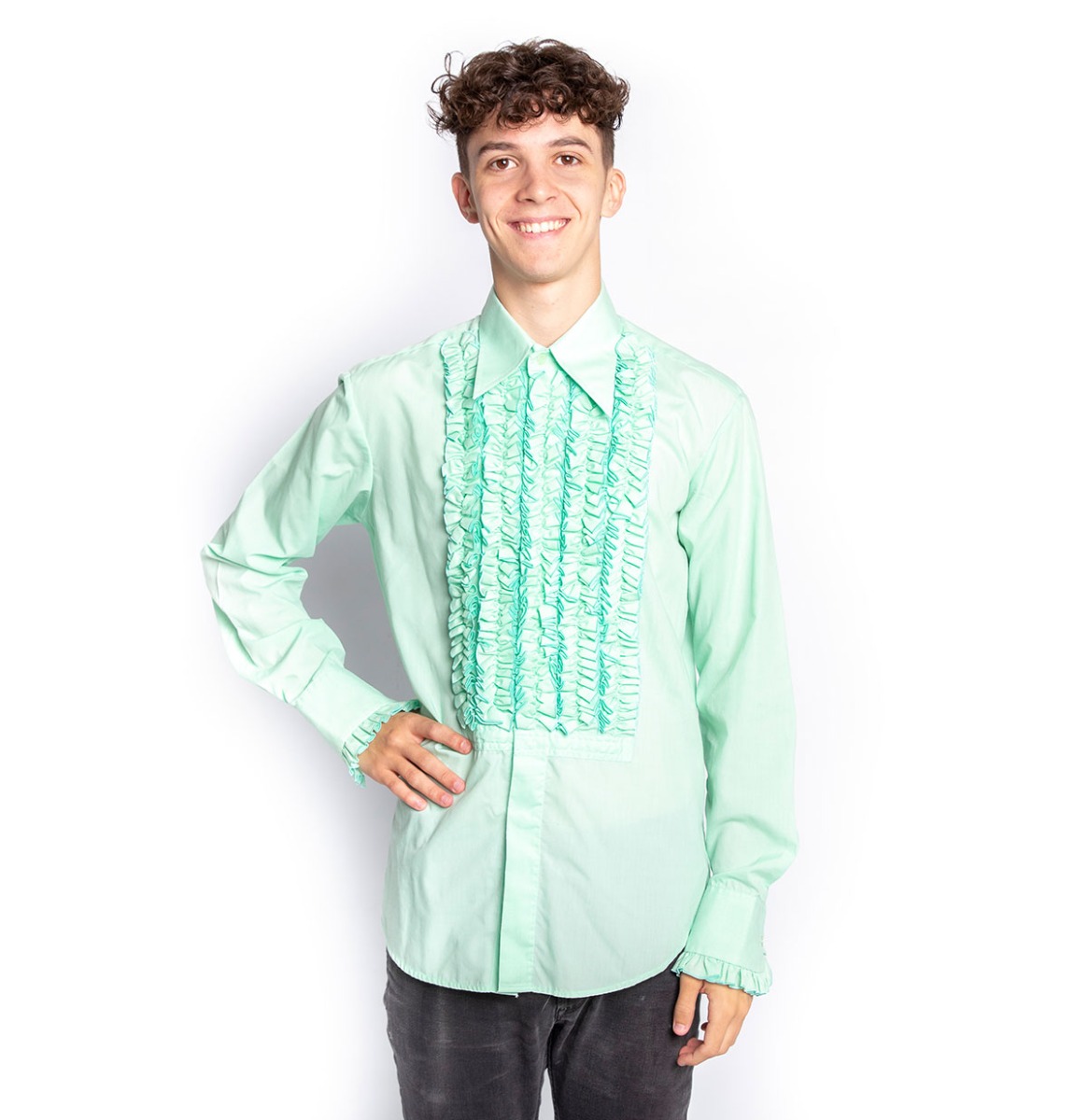 Ruffles Shirt Mint-L | Eyeball