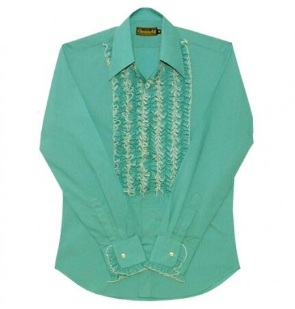 Ruffles Shirt Mint with White Ruffles-S | 29% korting | Chenaski