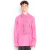 Ruffles Shirt Pink with Black Ruffles -M | Fiftiesstore