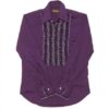 Ruffles Shirt Purple with Grey Ruffles-XL | 29% korting | Chenaski
