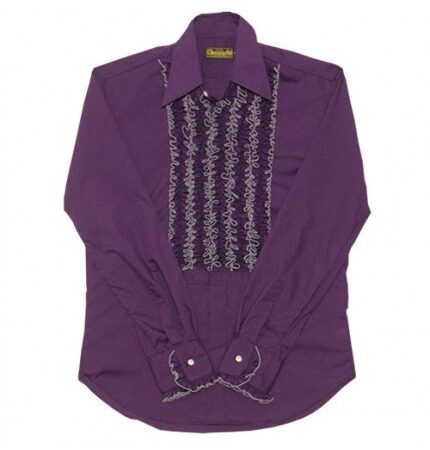 Ruffles Shirt Purple with Grey Ruffles-XL | 29% korting | Chenaski
