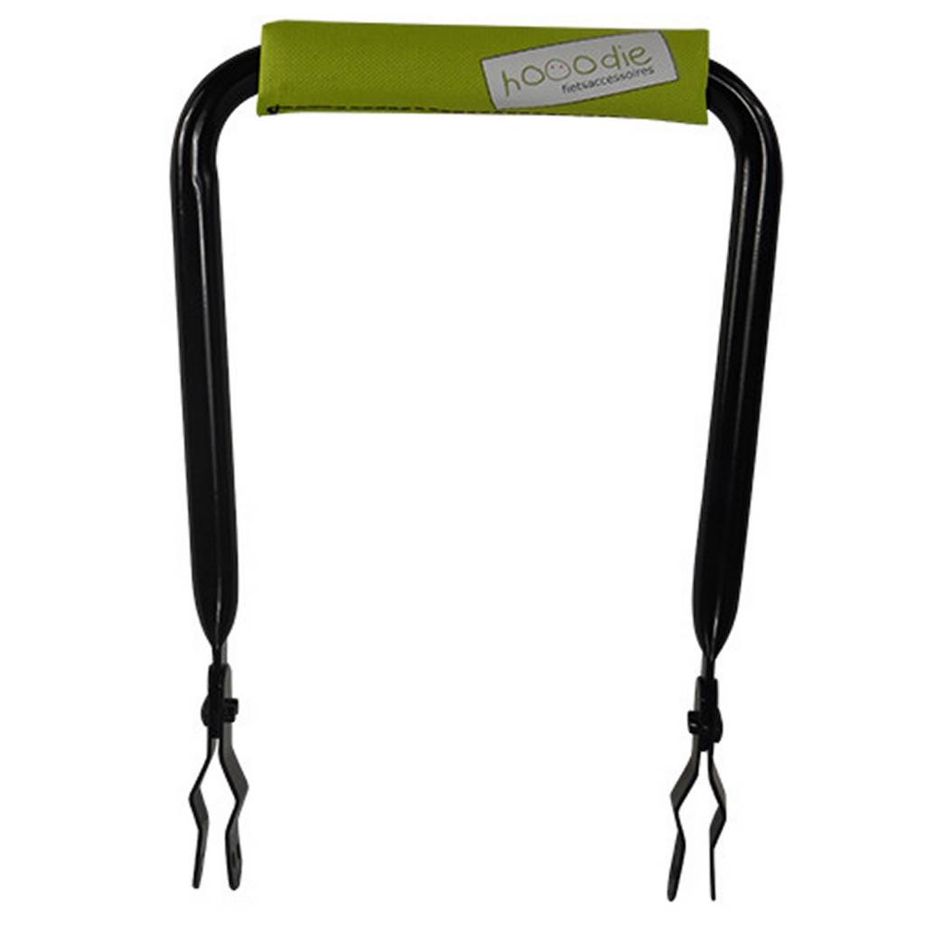 Rugsteun Rugleuning zwart met Lime Solid rugkussentje | Hooodie