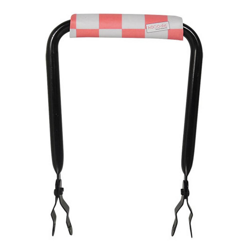 Rugsteun Rugleuning zwart met Pink Checkers rugkussentje | Hooodie