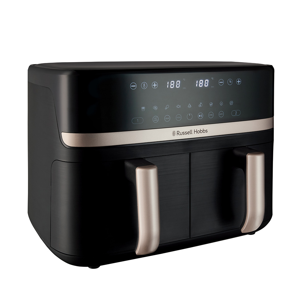Russell Hobbs Satisfry Dual Basket Air Fryer 9L Airfryer Zwart | Russell Hobbs