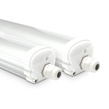 S-Series - Set van 2 LED TL armaturen 150cm - IP65 Waterdicht - 48 Watt 5760 Lumen (120lm/W) - 4000K neutraal wit - Koppelbaar - IK07 - Tri-Proof plafondverlichting | HOFTRONIC