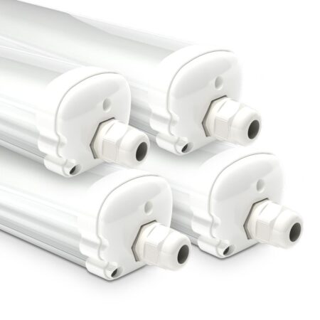 S-Series - Set van 4 LED TL armaturen 120cm - IP65 Waterdicht - 36 Watt - 4320 Lumen - 4000K Neutraal wit - Koppelbaar - IK07 - S-Series Tri-Proof plafondverlichting | HOFTRONIC