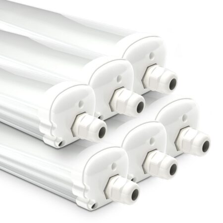 S-Series - Set van 6 LED TL armaturen 120cm - IP65 Waterdicht - 36 Watt 4320 Lumen (120lm/W) - 6500K Daglicht wit - Koppelbaar - IK07 - Tri-Proof plafondverlichting | HOFTRONIC