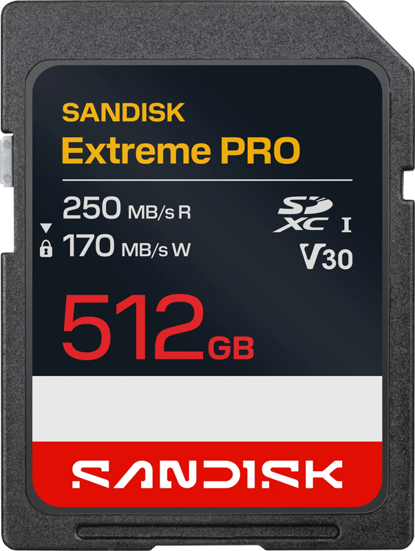 SANDISK Extreme PRO SDXC 512GB 170MB/s