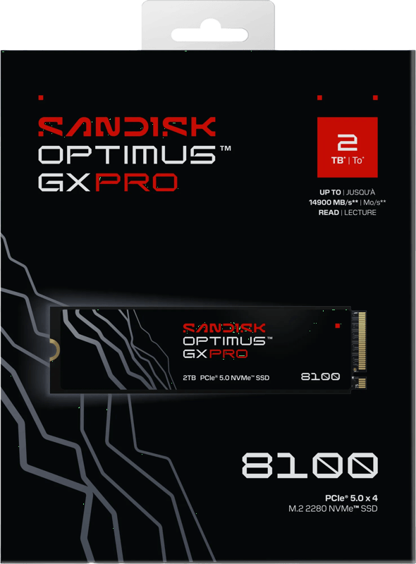 SANDISK Optimus GX PRO 8100 2TB PCIe 5.0 NVMe SSD