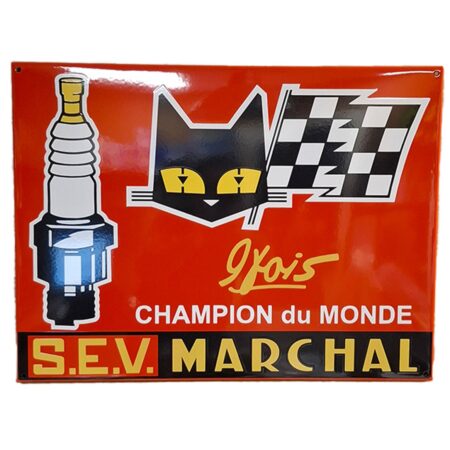 SEV Marchal Spark Plugs Emaille bord - 60 x 45cm | Fiftiesstore