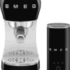 SMEG ECF12BLEU Zwart + melkopschuimer