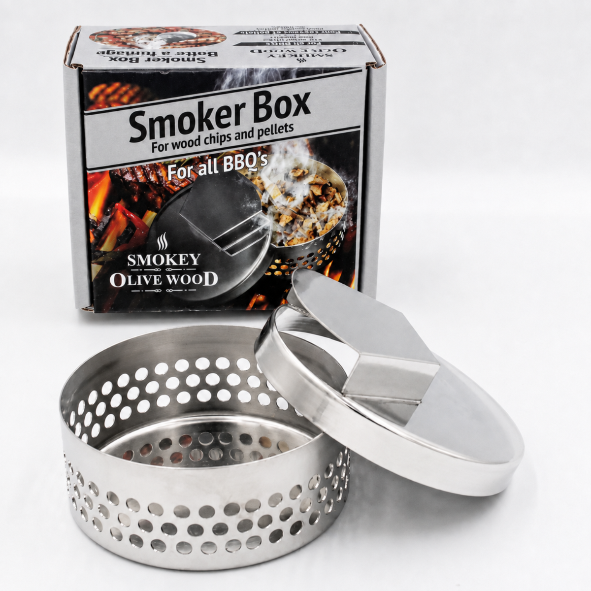 SOW Smoker Box - RVS - 70x50mm | SMOKEY OLIVE WOOD