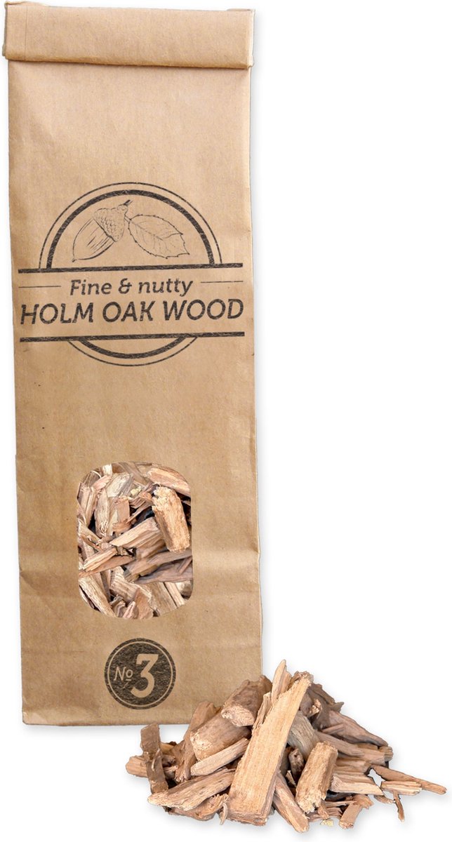 SOW Steeneikhout Rookchips Nr3 - Diepe Rooksmaak - Handige Verpakking - 500 ml | SMOKEY OLIVE WOOD