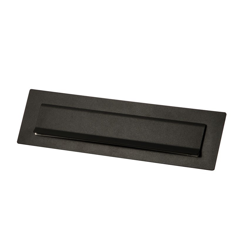 STOER! Briefplaat Rome 340x95mm staal - zwart | Stoer!