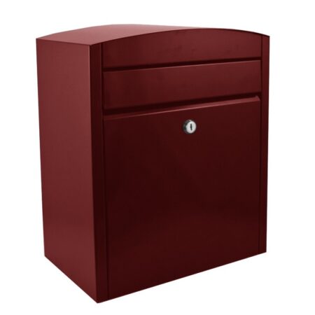 STOER! Lyon wandbrievenbus staal - bordeauxrood | Stoer!