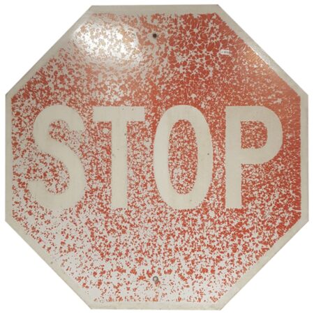 STOP Metalen Straatbord - Origineel Patina | The Dutch Pickers