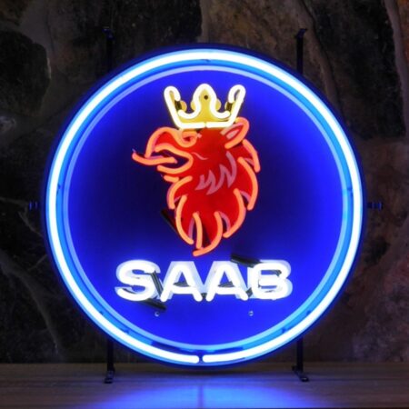 Saab Logo Neon Verlichting 65 cm - Blauw