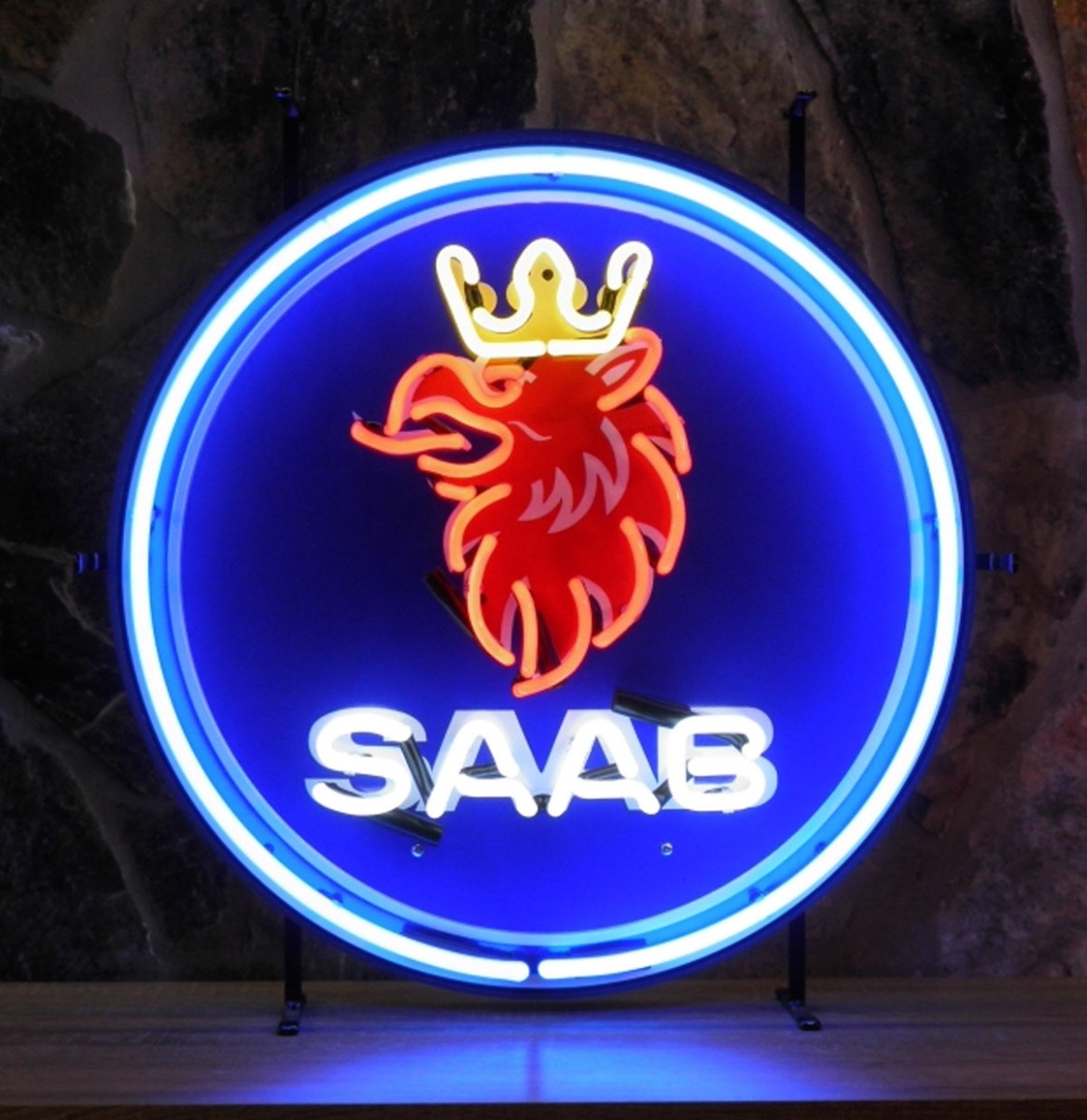 Saab Logo Neon Verlichting 65 cm - Blauw