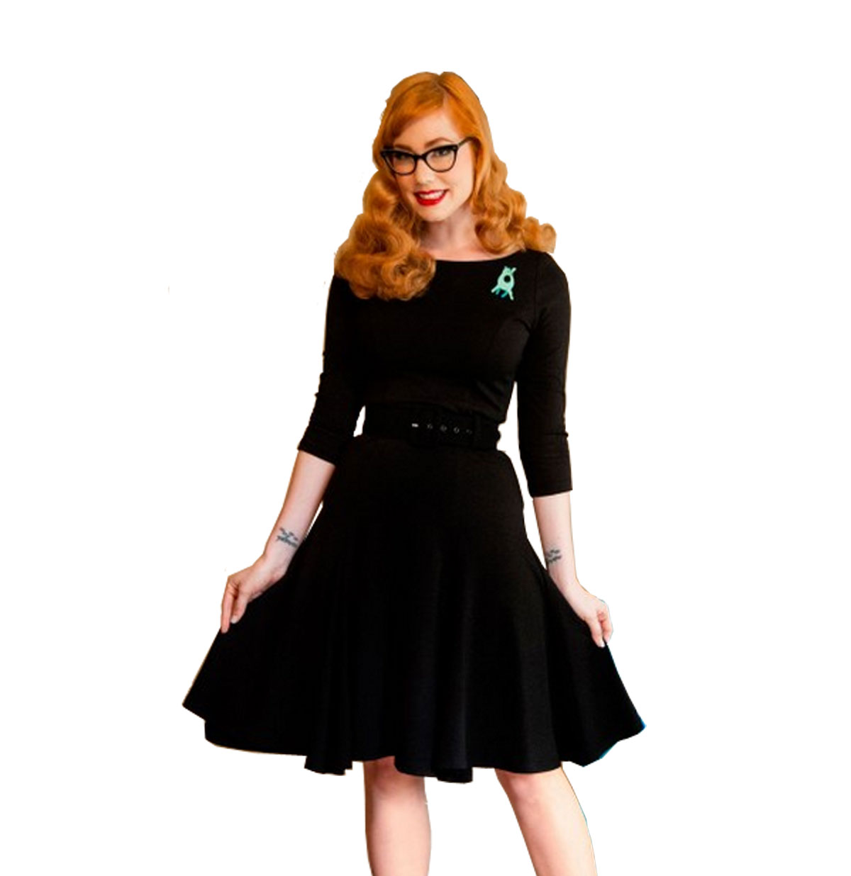 Sabrina Dress Black-M | 49% korting | Pinup Couture