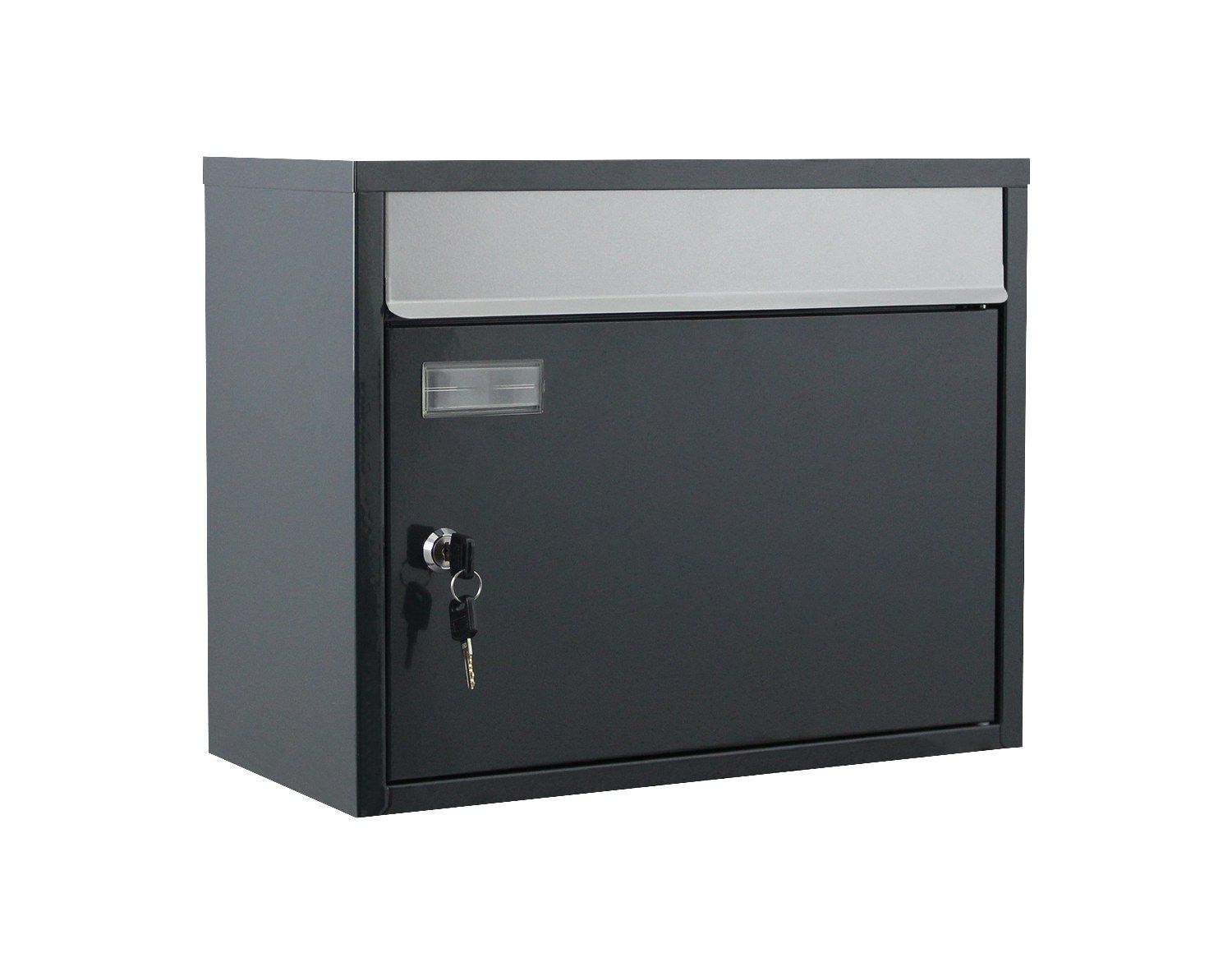 SafePost 910 wandbrievenbus staal - antracietgrijs/zilver | SafePost