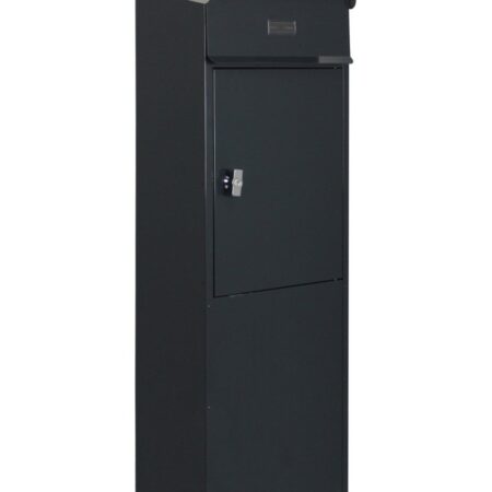 SafePost Tiamat 855 vrijstaande brievenbus staal - antracietgrijs/RVS dak | SafePost