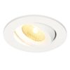 Salerno LED inbouwspot - 8W 650 lumen - 2700K warm wit - Dimbaar - Rond - Kantelbaar - IP44 waterdicht - Wit - Voor binnen