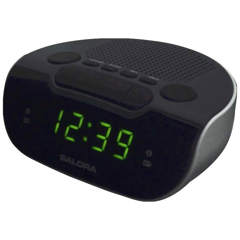 Salora CR612 Wekker radio Zwart | Salora