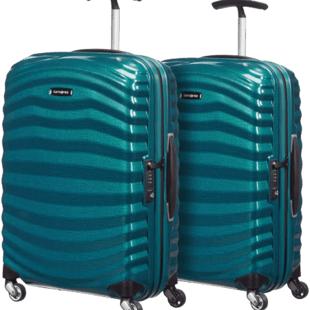 Samsonite Lite-Shock Spinner 55cm Duo Pack Petrol Blue