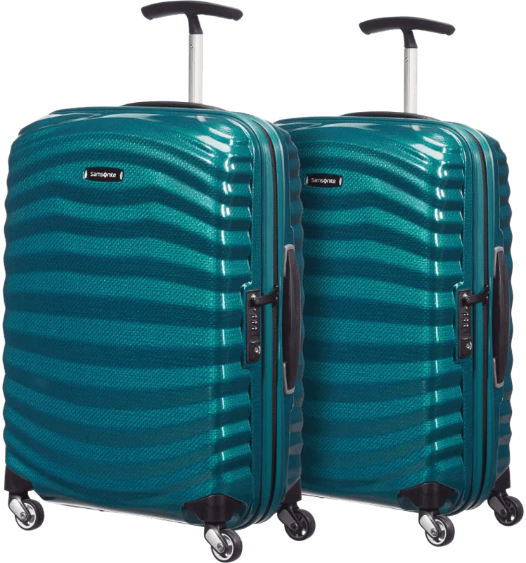 Samsonite Lite-Shock Spinner 55cm Duo Pack Petrol Blue
