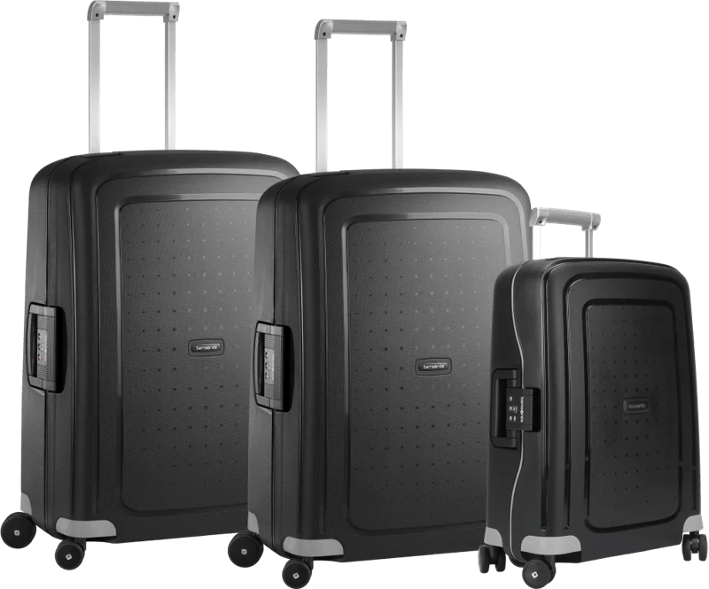 Samsonite S'cure Spinner 69+69+55cm Black kofferset