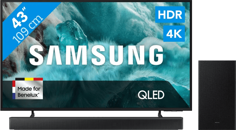 Samsung 43" QLED 4K Q7F4 (2025) + Samsung HW-B66CF Zwart