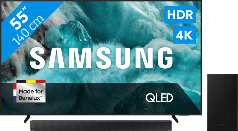 Samsung 55" QLED 4K Q7F4 (2025) + Samsung HW-B66CF Zwart