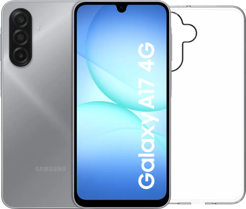Samsung Galaxy A17 128GB Blauw 4G + BlueBuilt Back Cover Transparant