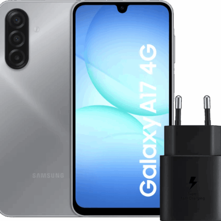 Samsung Galaxy A17 128GB Blauw 4G + Samsung Oplader 25 Watt Zwart