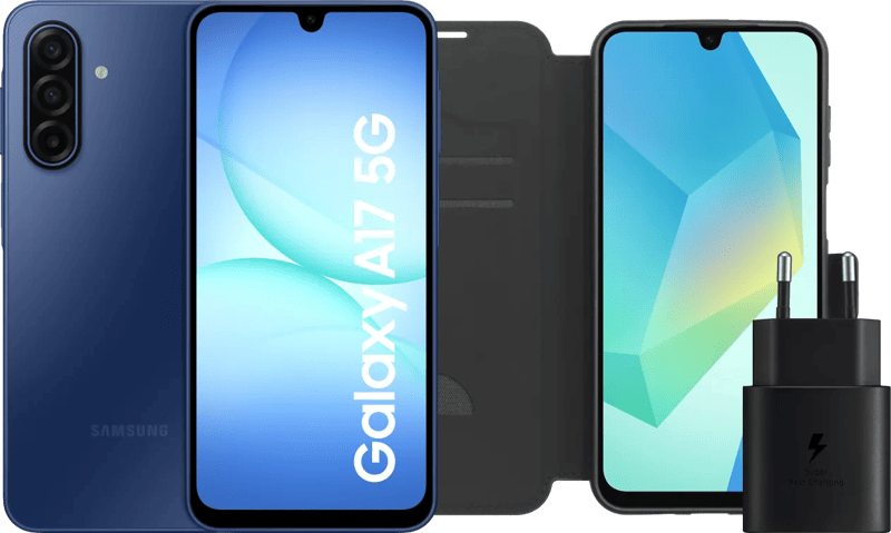 Samsung Galaxy A17 128GB Blauw 5G + Accessoirepakket