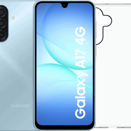 Samsung Galaxy A17 128GB Grijs 4G + BlueBuilt Back Cover Transparant