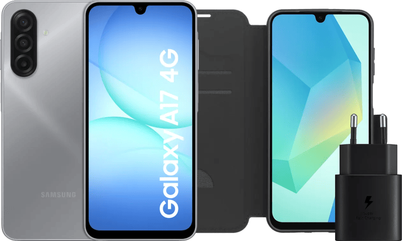Samsung Galaxy A17 128GB Grijs 5G + Accessoirepakket