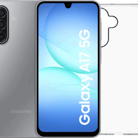 Samsung Galaxy A17 128GB Grijs 5G + BlueBuilt Back Cover Transparant