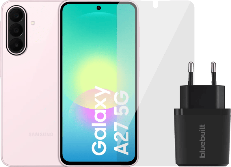 Samsung Galaxy A27 128GB Roze 5G + Basis Accessoirepakket