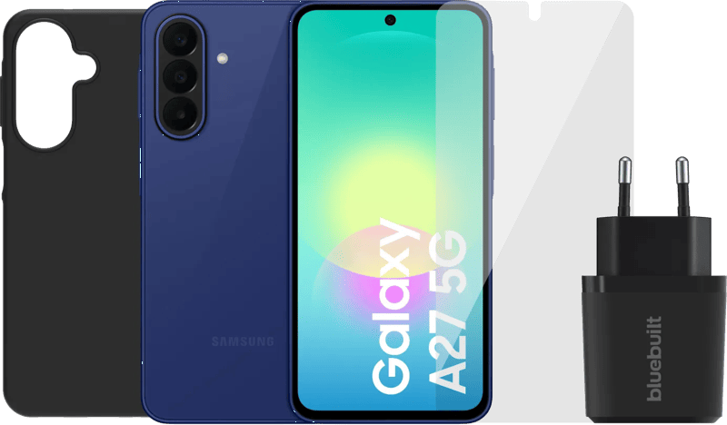 Samsung Galaxy A27 256GB Blau 5G + Compleet Accessoirepakket