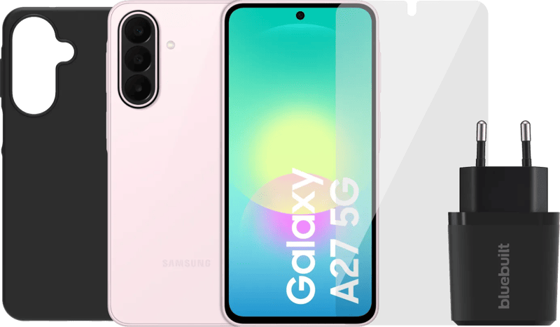 Samsung Galaxy A27 256GB Roze 5G + Compleet Accessoirepakket