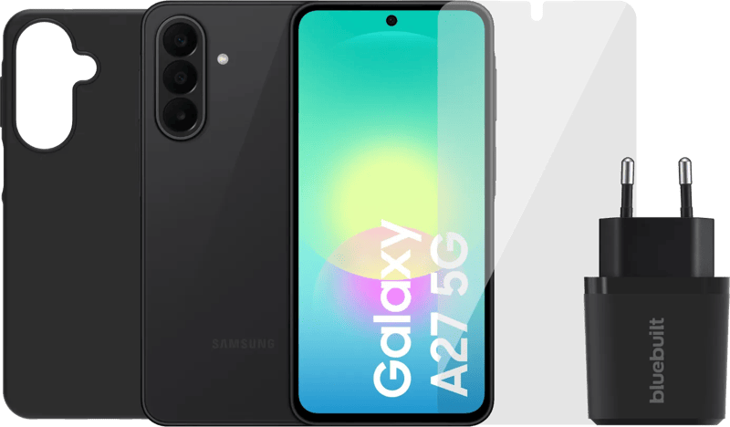 Samsung Galaxy A27 256GB Zwart 5G + Compleet Accessoirepakke